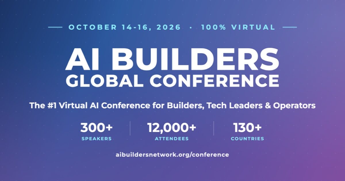 Imagen oficial del evento, difundida por AI Builders Network.