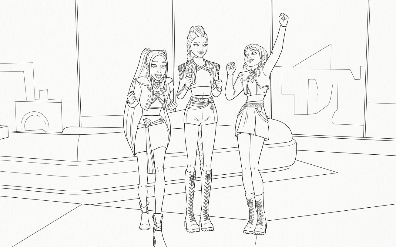 Cómo crear páginas para colorear de Las Guerreras K-pop con Gemini de Google