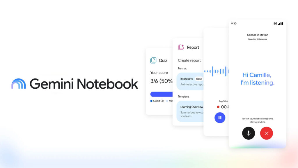 Gemini Notebook renueva el estudio con voz, videos y cuestionarios inteligentes