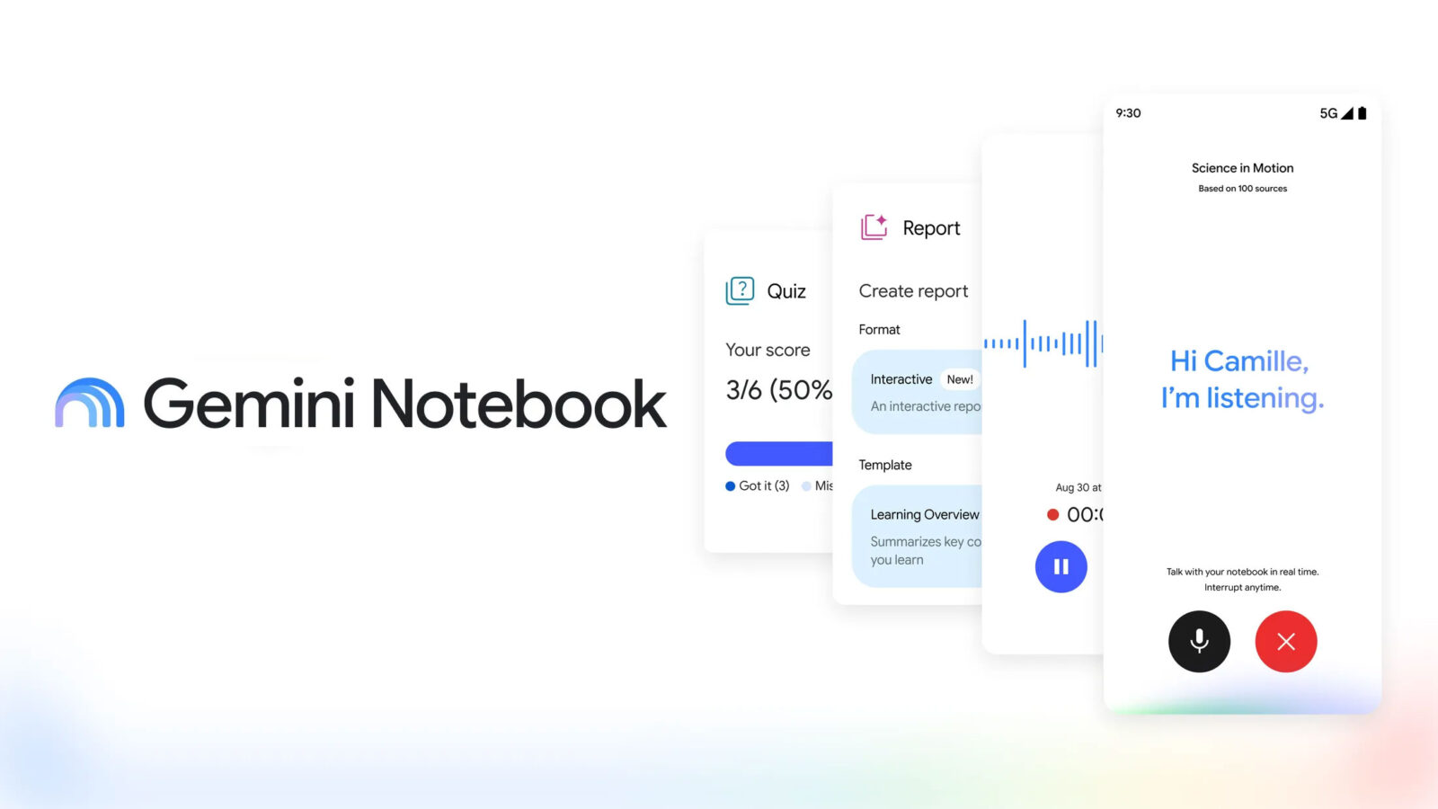 Gemini Notebook renueva el estudio con voz, videos y cuestionarios inteligentes