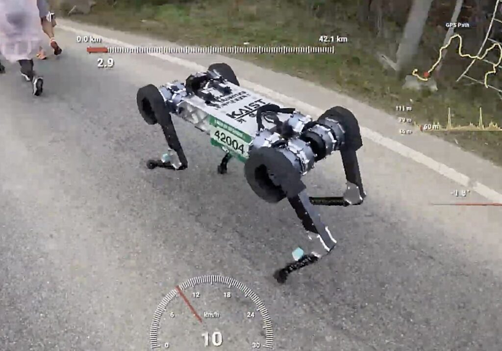 Robot cuadrúpedo completa una maratón en Corea del Sur con una sola carga de batería