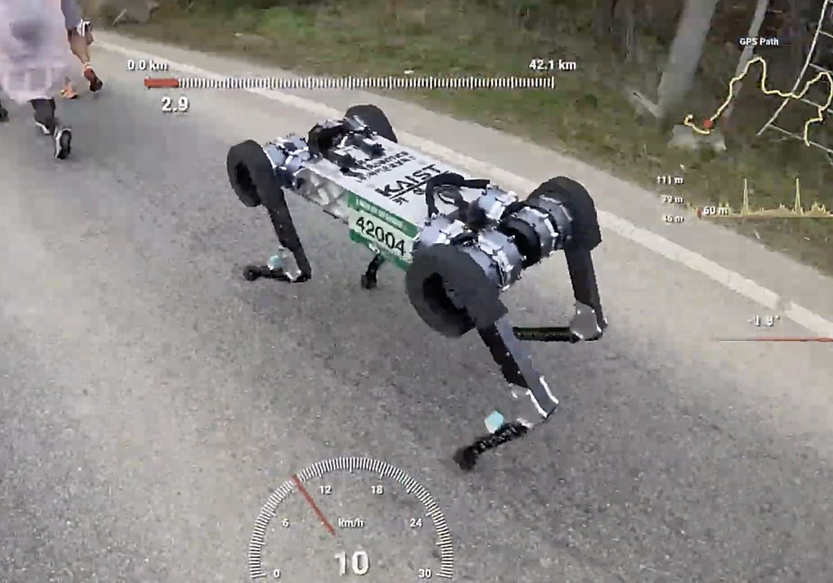 Robot cuadrúpedo completa una maratón en Corea del Sur con una sola carga de batería
