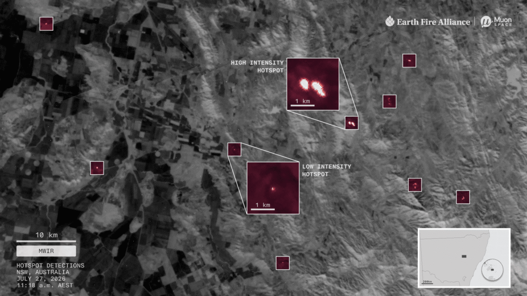 FireSat, el sistema satelital con IA que promete detectar incendios en 20 minutos