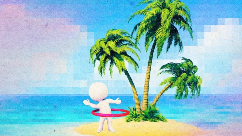 IA aburrida empieza a jugar sola en una isla virtual