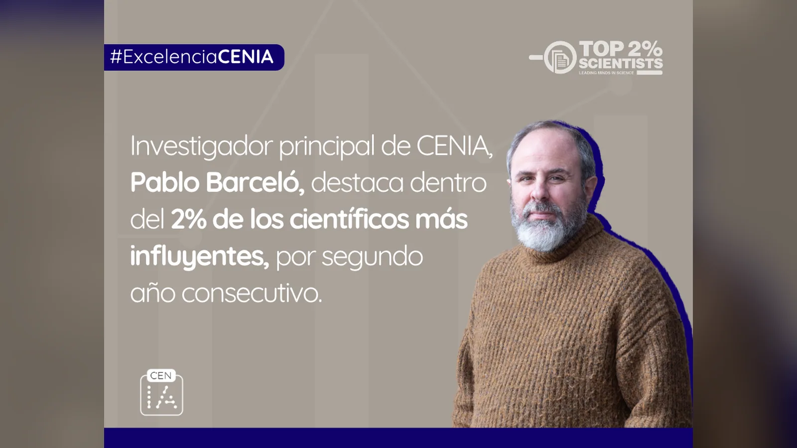 Investigador chileno de IA repite en el top 2% mundial de científicos
